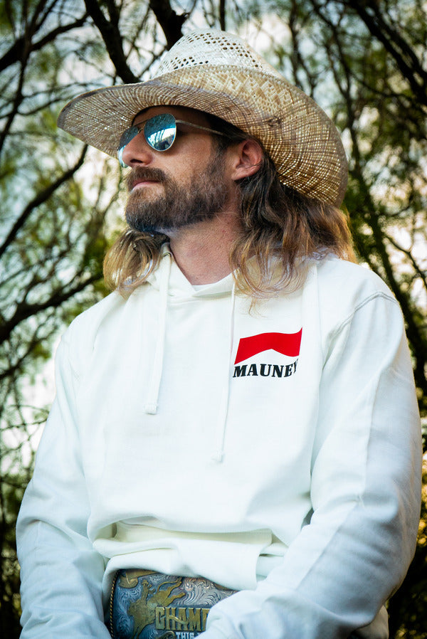 dale brisby wearing the mauney classic hoodie
