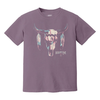 Thumbnail for Rodeo Time Bull Feathers Purple T