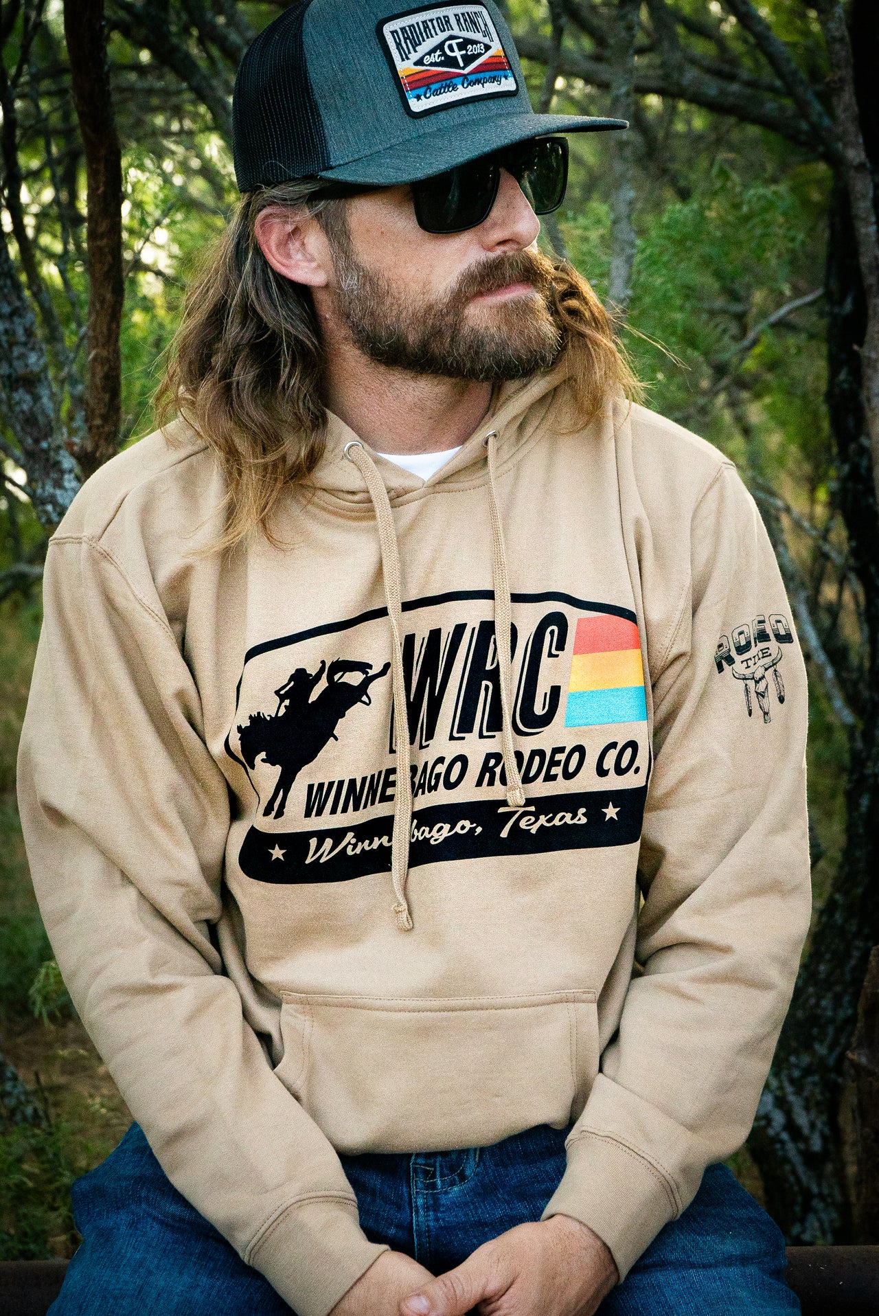 WRC Bronc Striped Hoodie