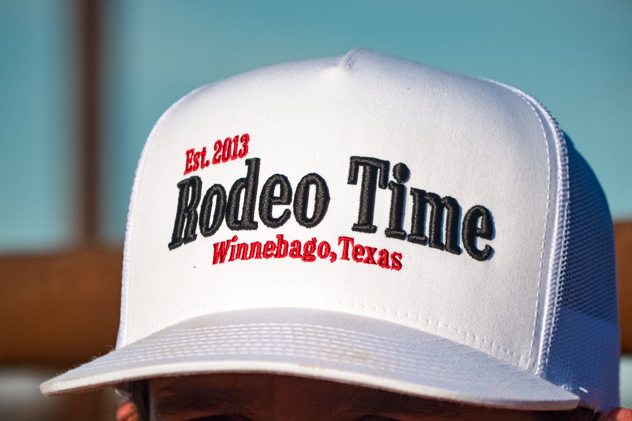 White Rodeo Time Puff Cap