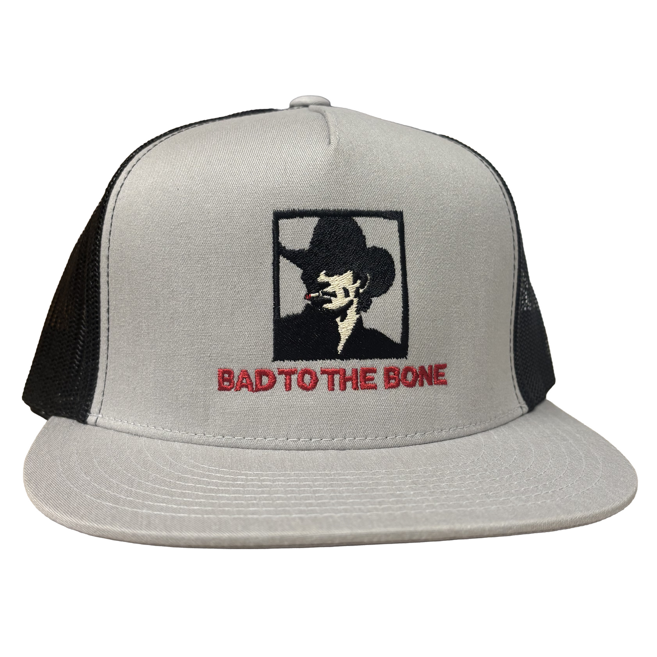 JB Bad to the Bone Light Grey & Black Meshback