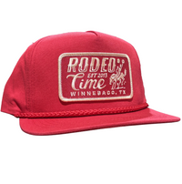Thumbnail for Red Rodeo Time Bronc Rope Cap