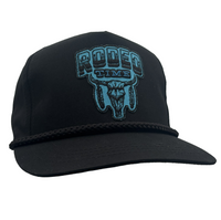 Thumbnail for Black Rodeo Time Skull Rope Cap