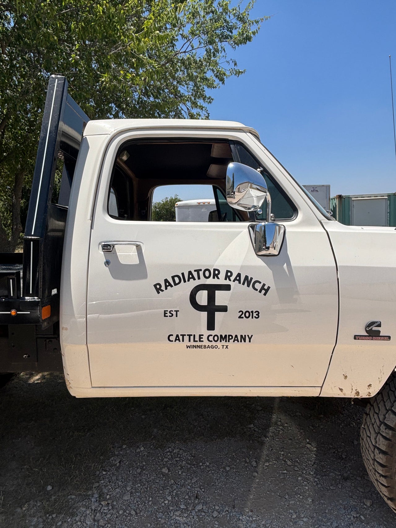Large PF Radiator Ranch Peel Away Black Decal