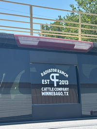 Thumbnail for Small PF Radiator Ranch Peel Away White Decal