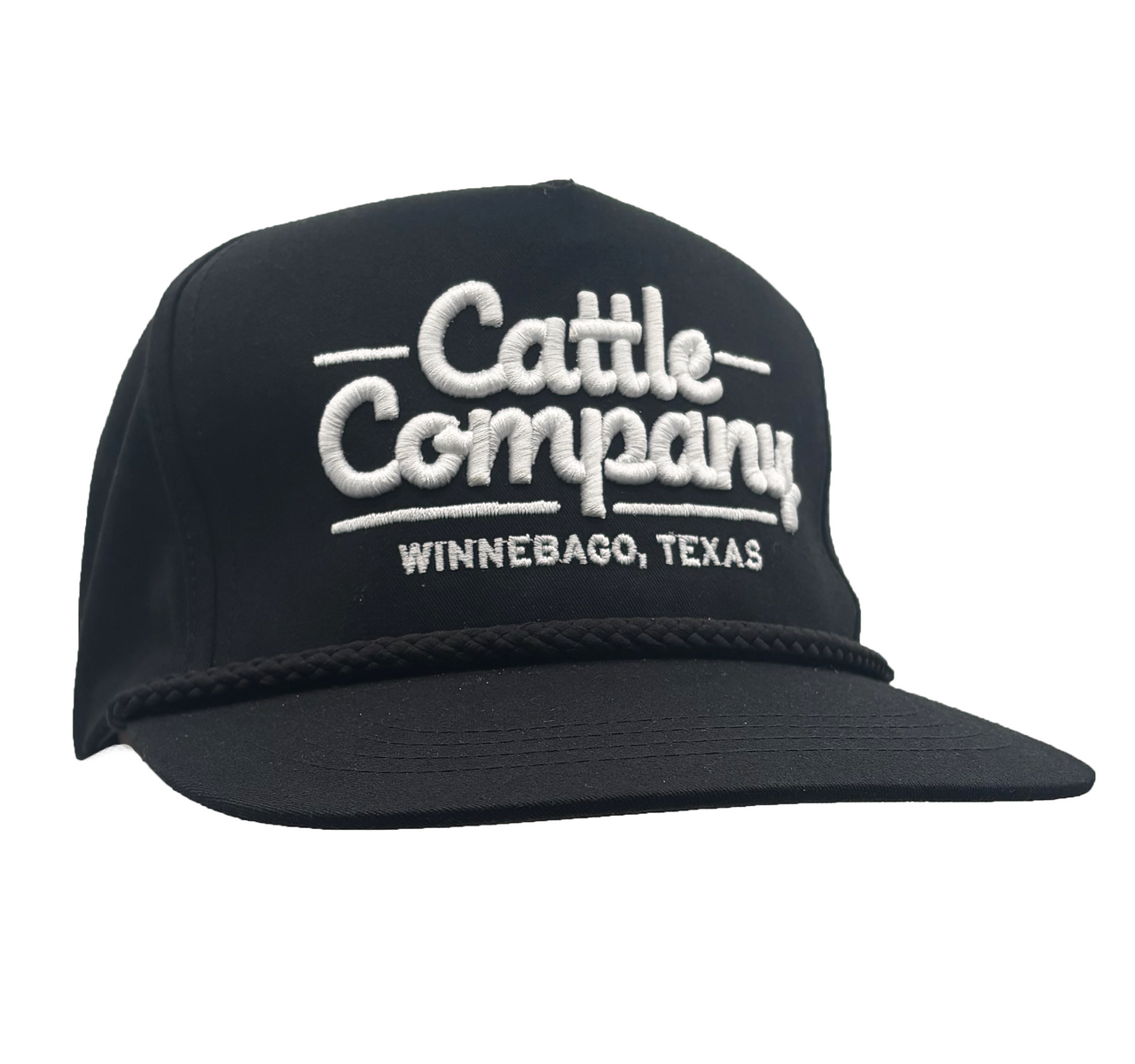 Cattle Company Black Rope Cap