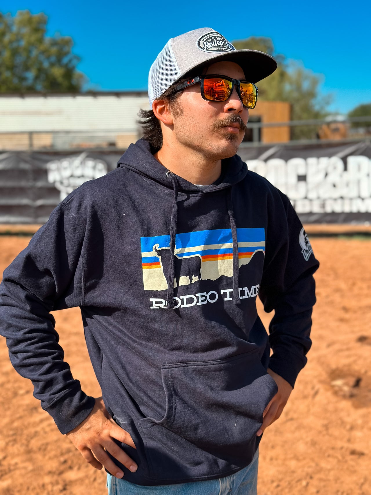 Rodeo Time Sunset Navy Hoodie