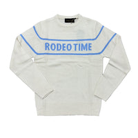 Thumbnail for Rodeo Time Cream & Light Blue Sweater