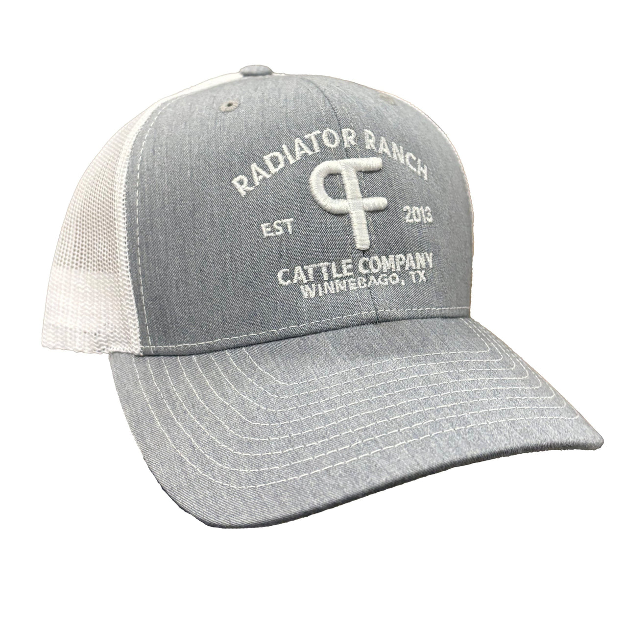 Radiator Ranch PF Brand Light Grey & White Meshback