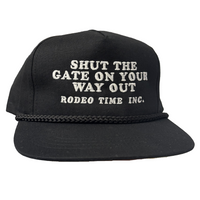 Thumbnail for Shut The Gate On Your Way Out Black Rope Cap