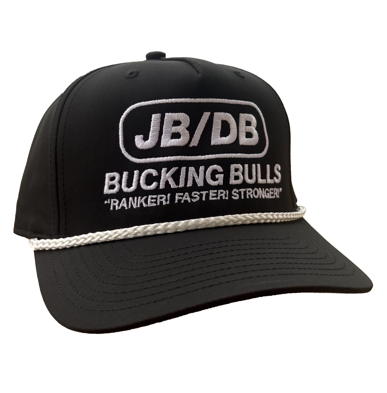 Black JB/DB Bucking Bulls Rope Cap