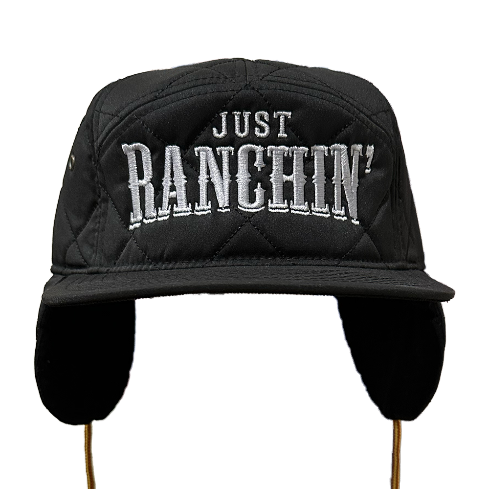 Just Ranchin Flap Cap Black