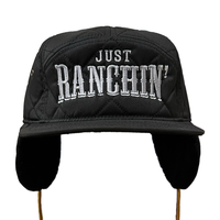 Thumbnail for Just Ranchin Flap Cap Black