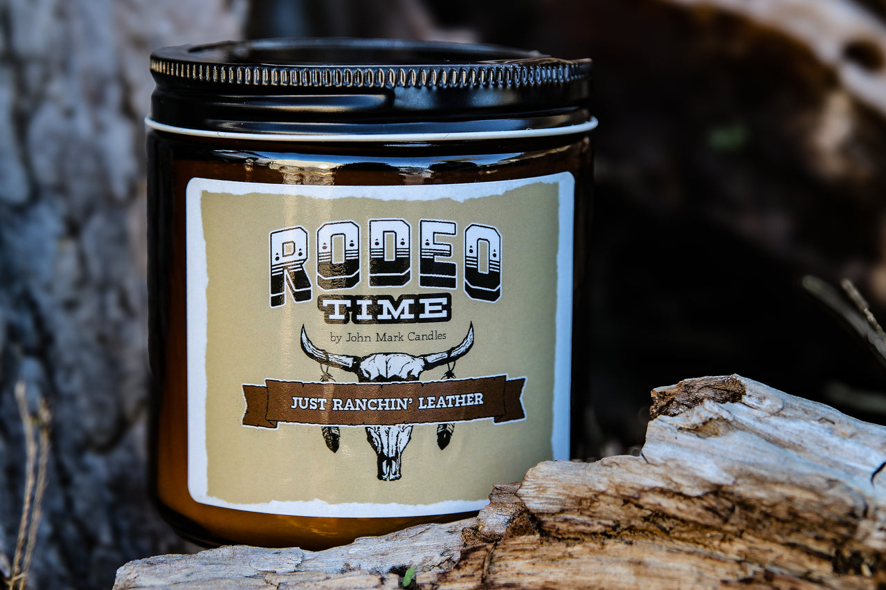 Dale Brisby's Just Ranchin' Leather Candle