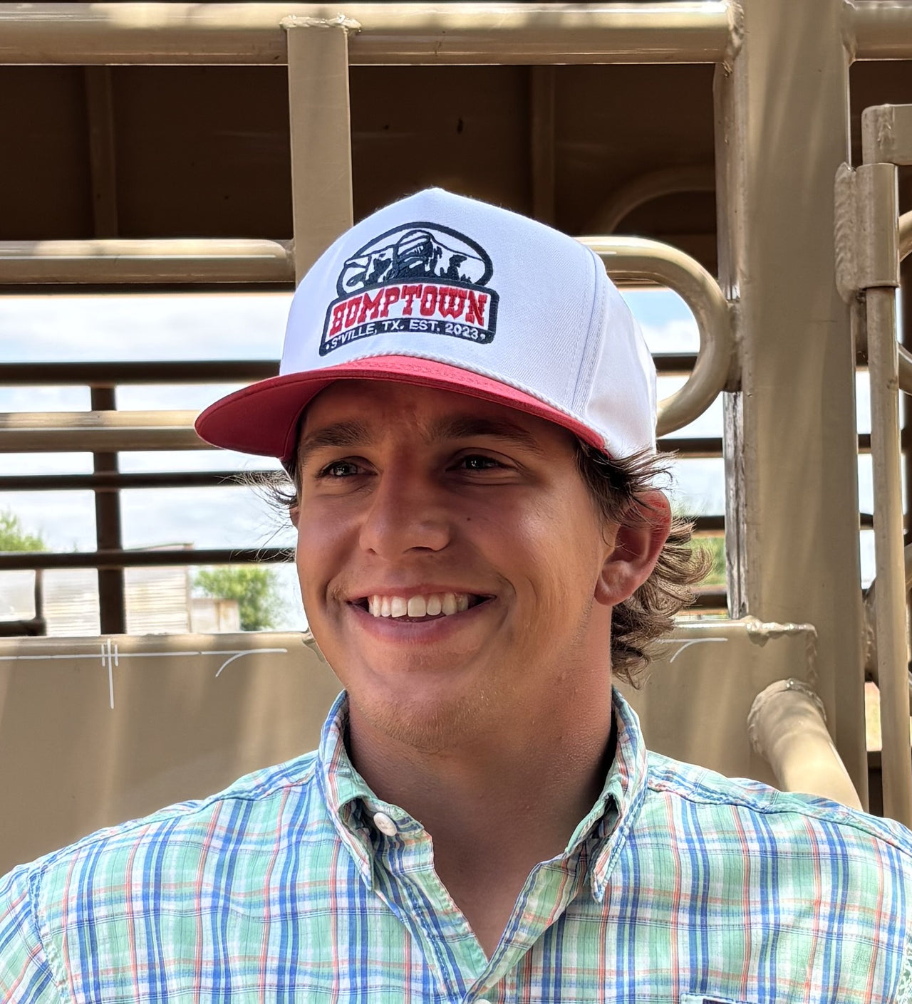 White & Red Ky Hamilton Hump Town Cap