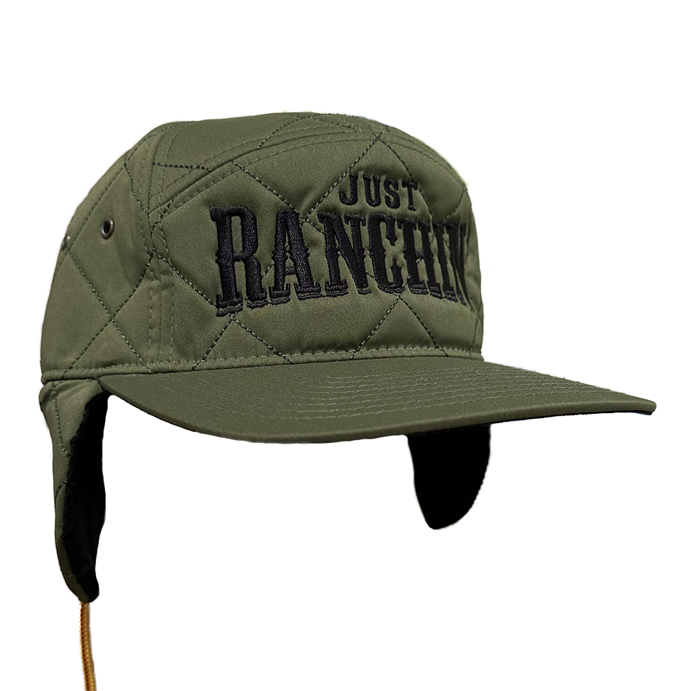 Just Ranchin Flap Cap Loden