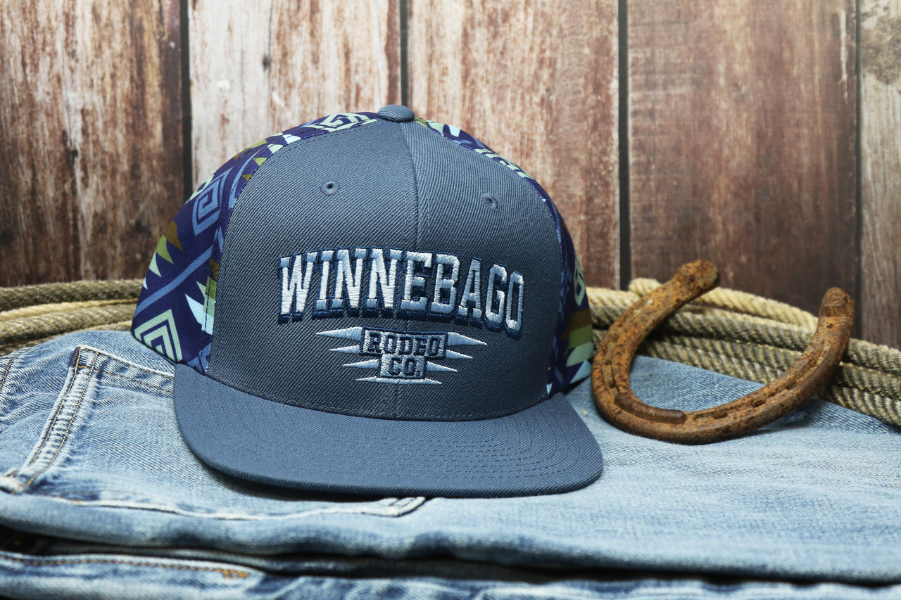 Winnebago Blue Aztec Cap