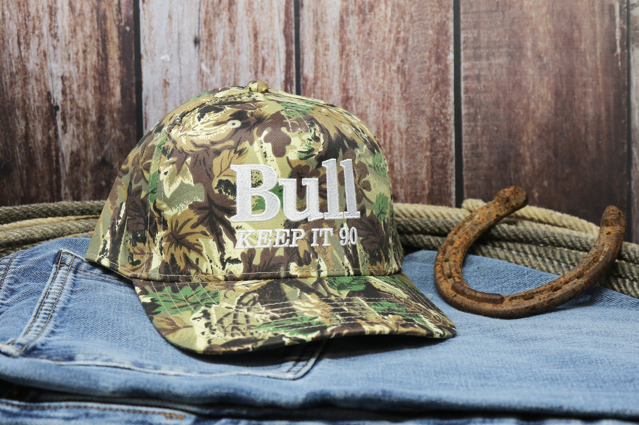 White Bull Bud Outdoorsman Cap