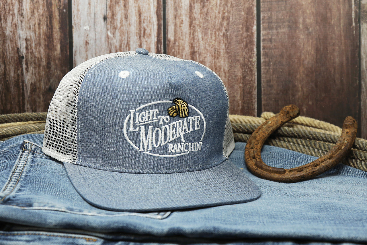 Light to Moderate Ranchin Light Denim Cap