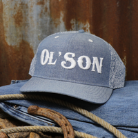Thumbnail for Ol' Son Light Denim Paisley Flatbill