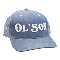 Thumbnail for Ol' Son Light Denim Paisley Flatbill