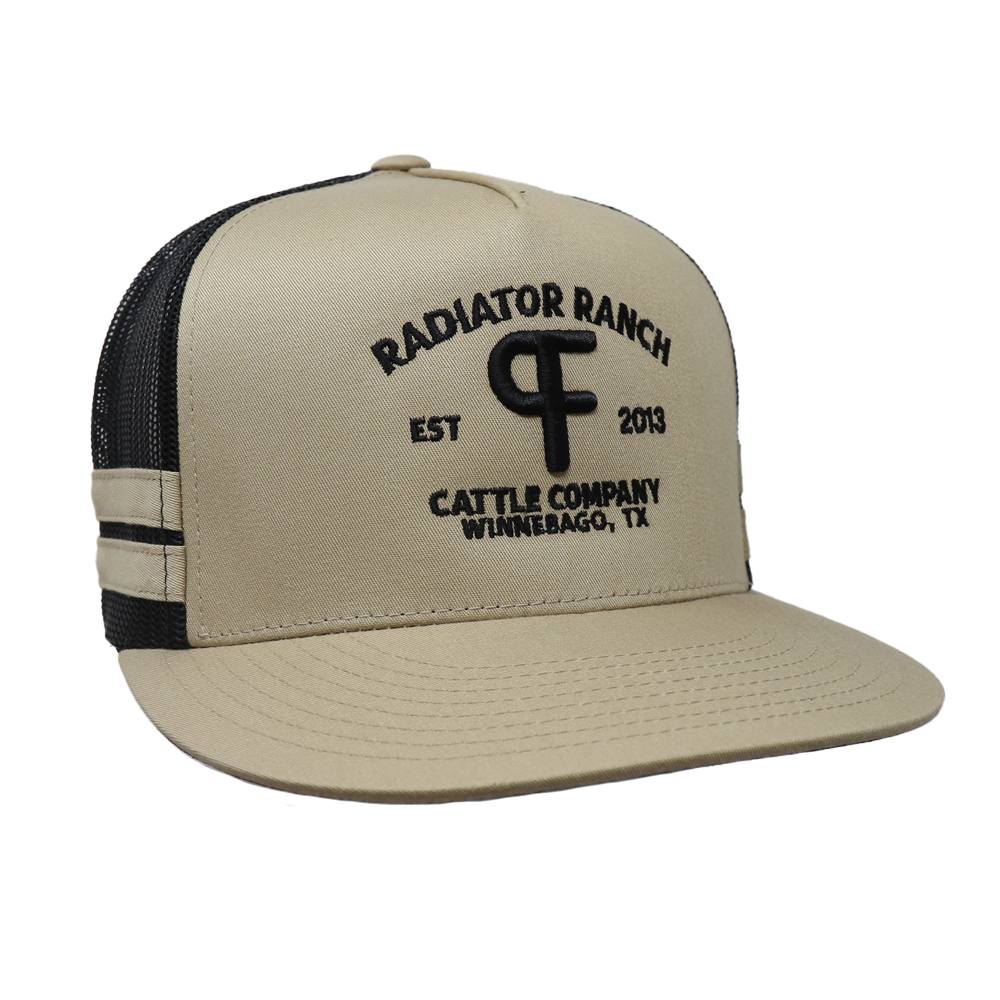 PF Brand Khaki/Black Striped Cap