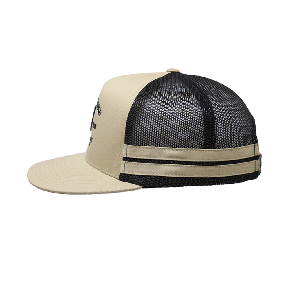 PF Brand Khaki/Black Striped Cap