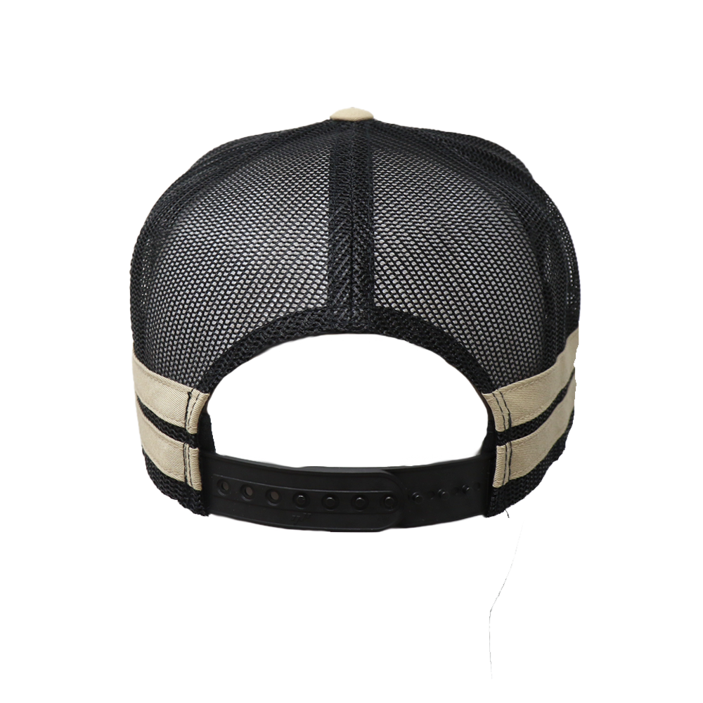 PF Brand Khaki/Black Striped Cap