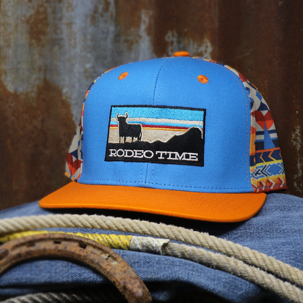 Rodeo Time Sunset Navajo Orange Flatbill