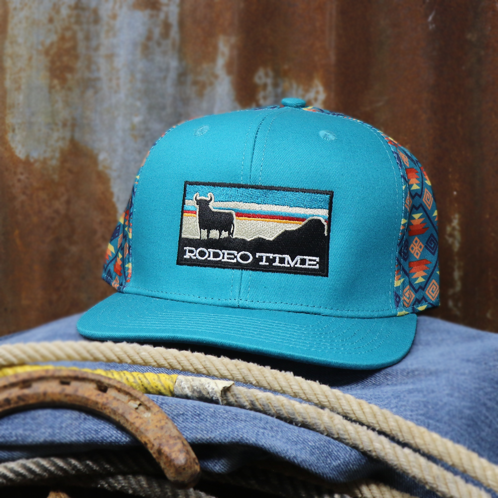 Sunset Santa Fe Back/Teal Flatbill