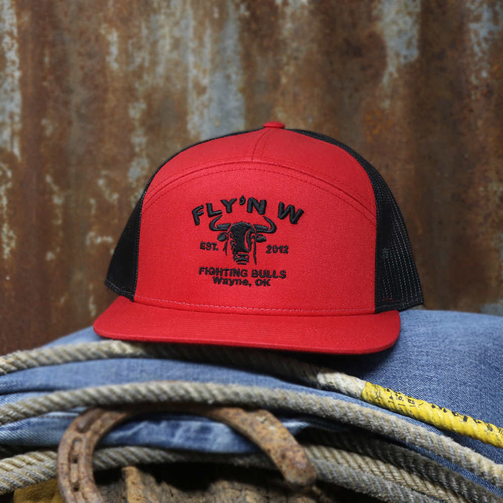 Red Fly'N W Fightin Bulls 7 Panel