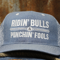 Thumbnail for Ridin' Bulls Punchin' Fools Light Denim Paisley