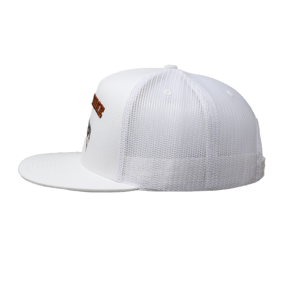 White Rodeo Time Bronc Cap