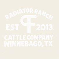 Thumbnail for Large PF Radiator Ranch Peel Away White Decal