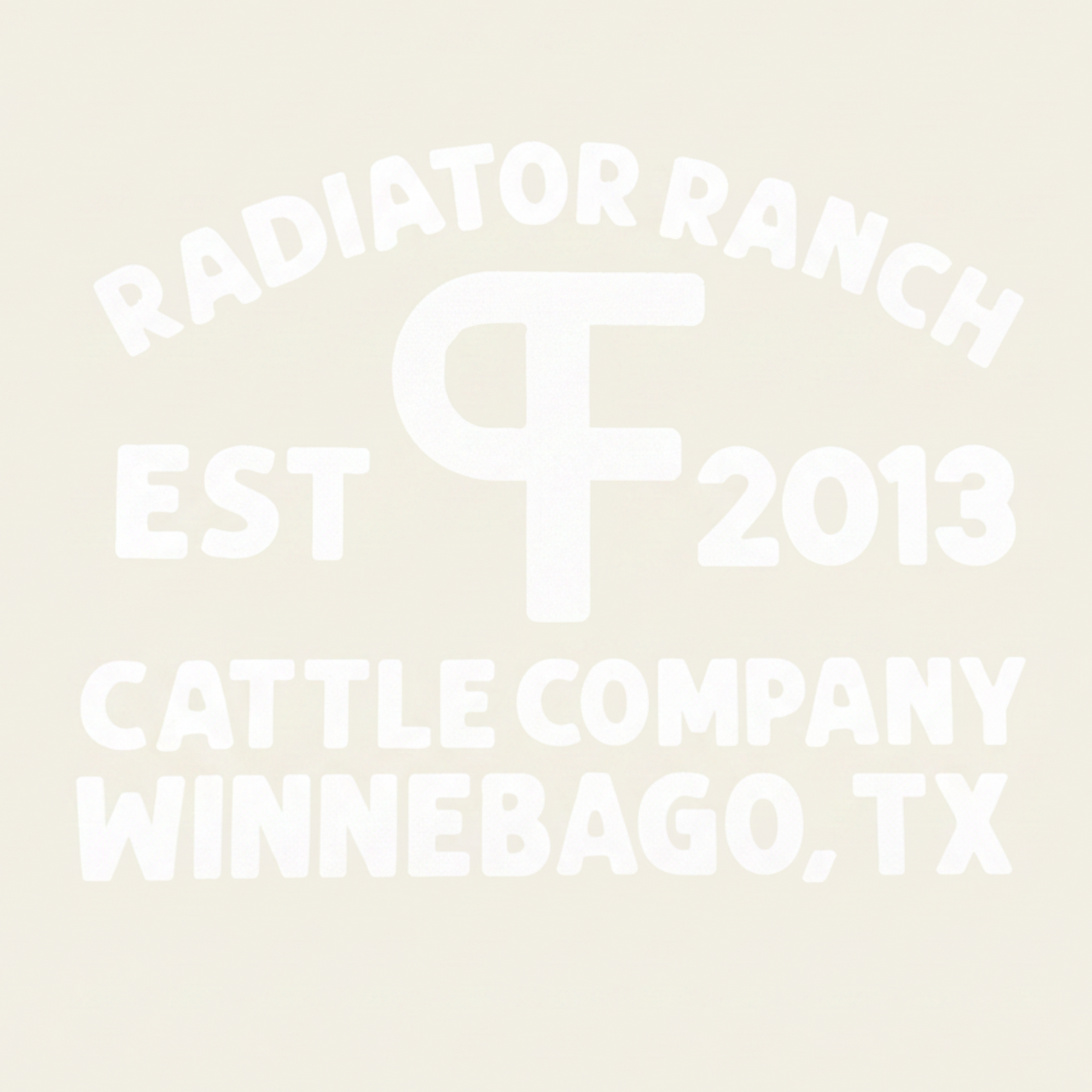 Medium PF Radiator Ranch Peel Away White Decal