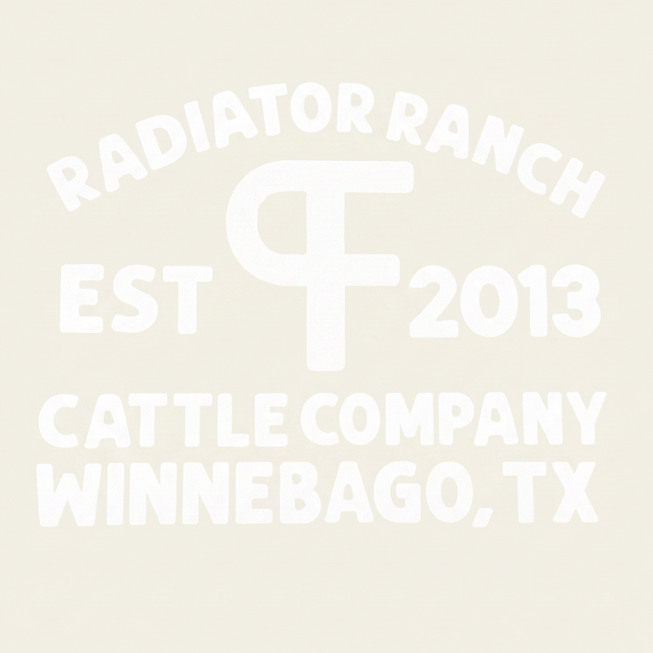 Small PF Radiator Ranch Peel Away White Decal