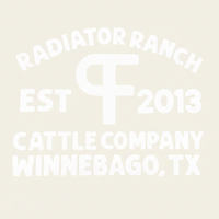Thumbnail for Small PF Radiator Ranch Peel Away White Decal