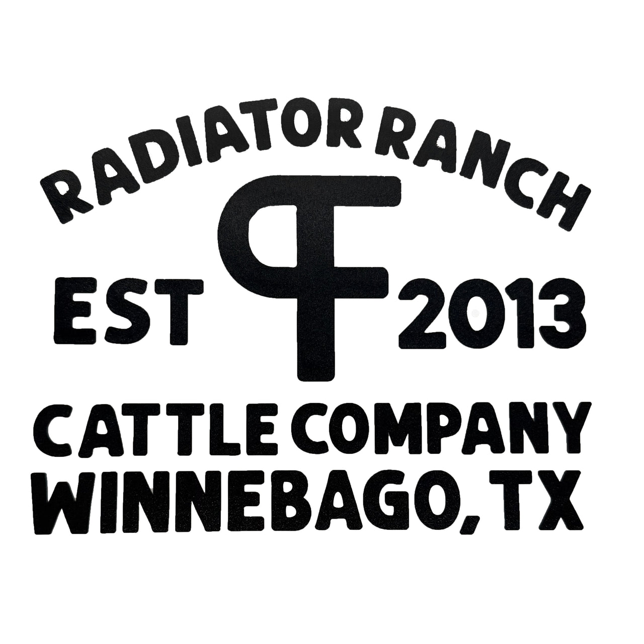 Medium PF Radiator Ranch Peel Away Black Decal