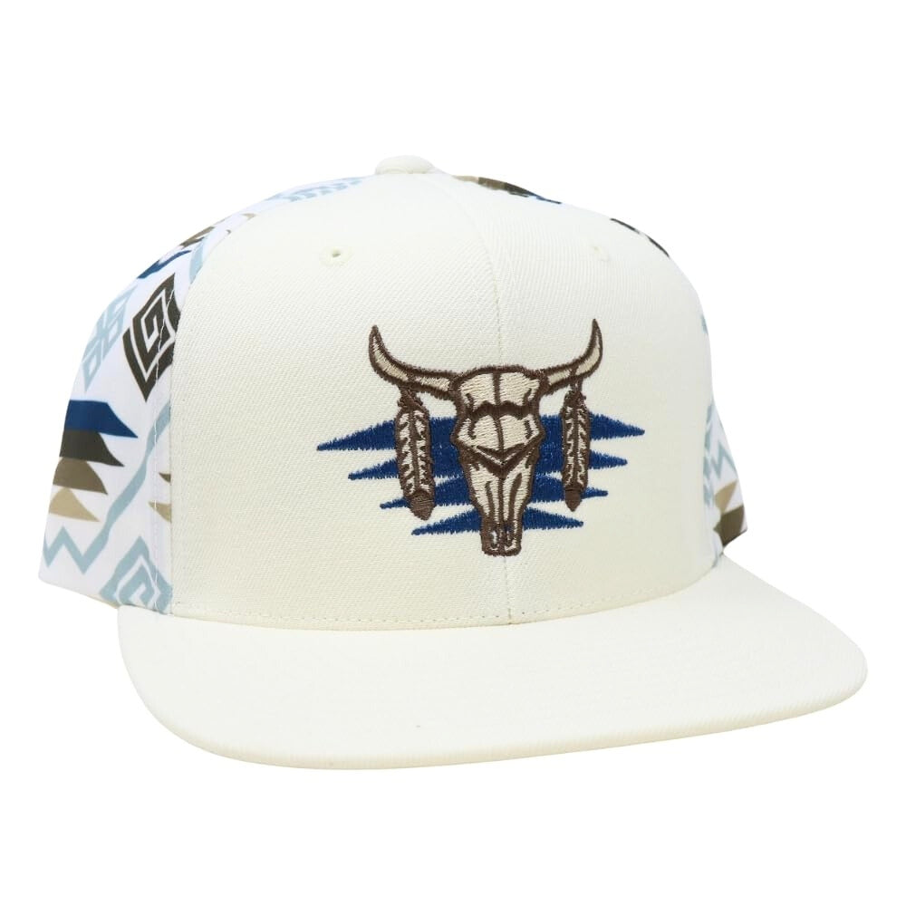 *PRESALE* White Aztec Skull Cap