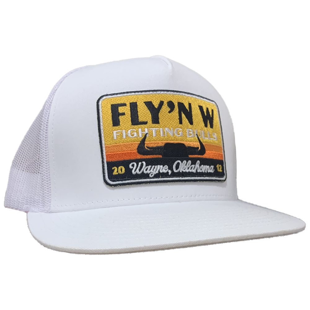 Fly'n W Fighting Bulls White Patch Cap