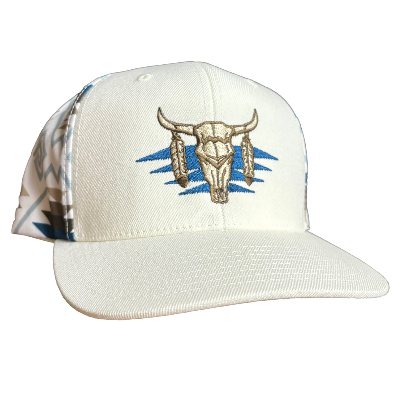 *PRESALE* White Aztec Skull Cap