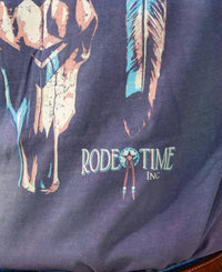 Thumbnail for Rodeo Time Bull Feathers Purple T