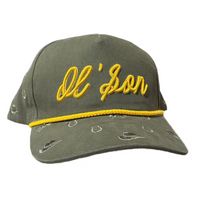 Thumbnail for Ol' Son Green & Gold Rope Cap