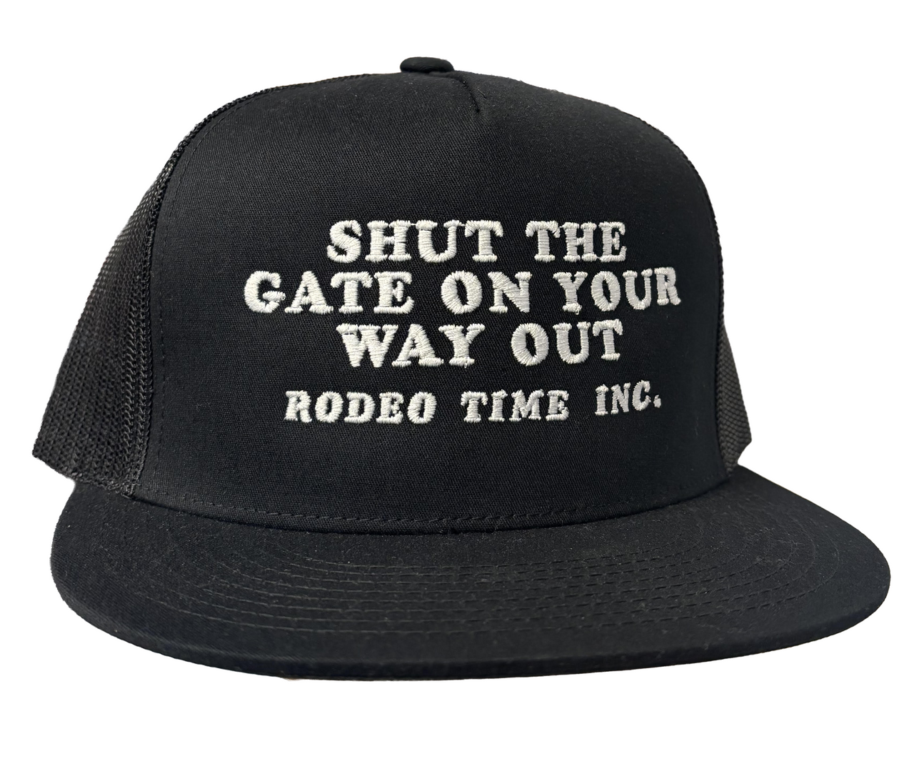 Shut The Gate On Your Way Out Black Meshback