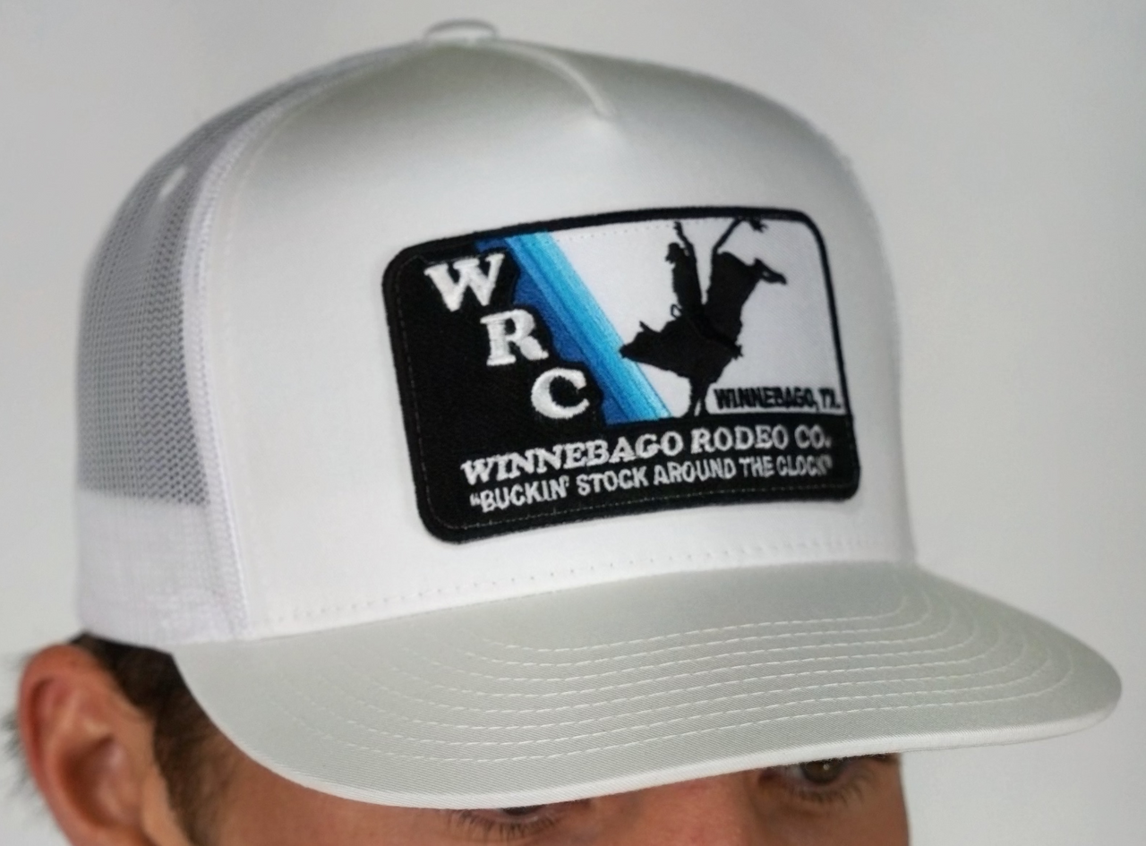 White WRC Bull Patch Snapback
