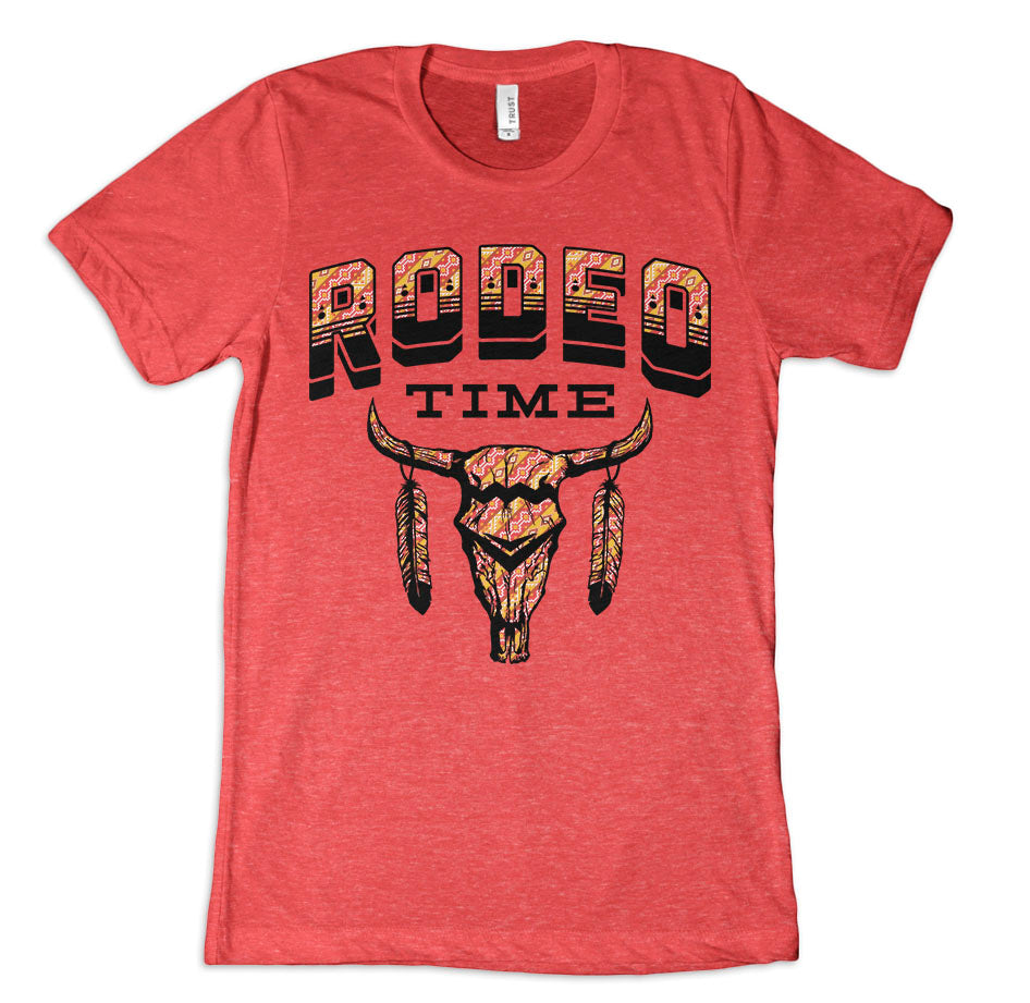 Tribal Red Rodeo Time T