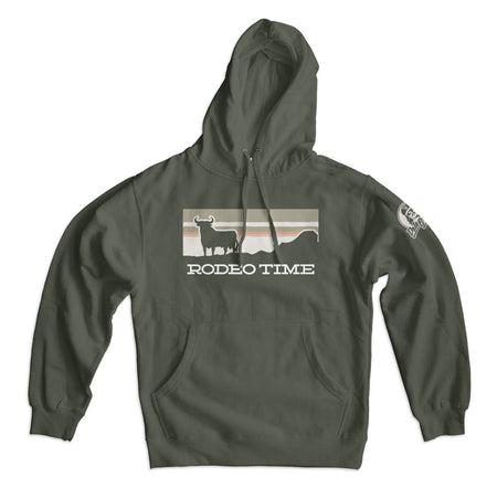 Rodeo Time Sunset Hoodie Green Product Image