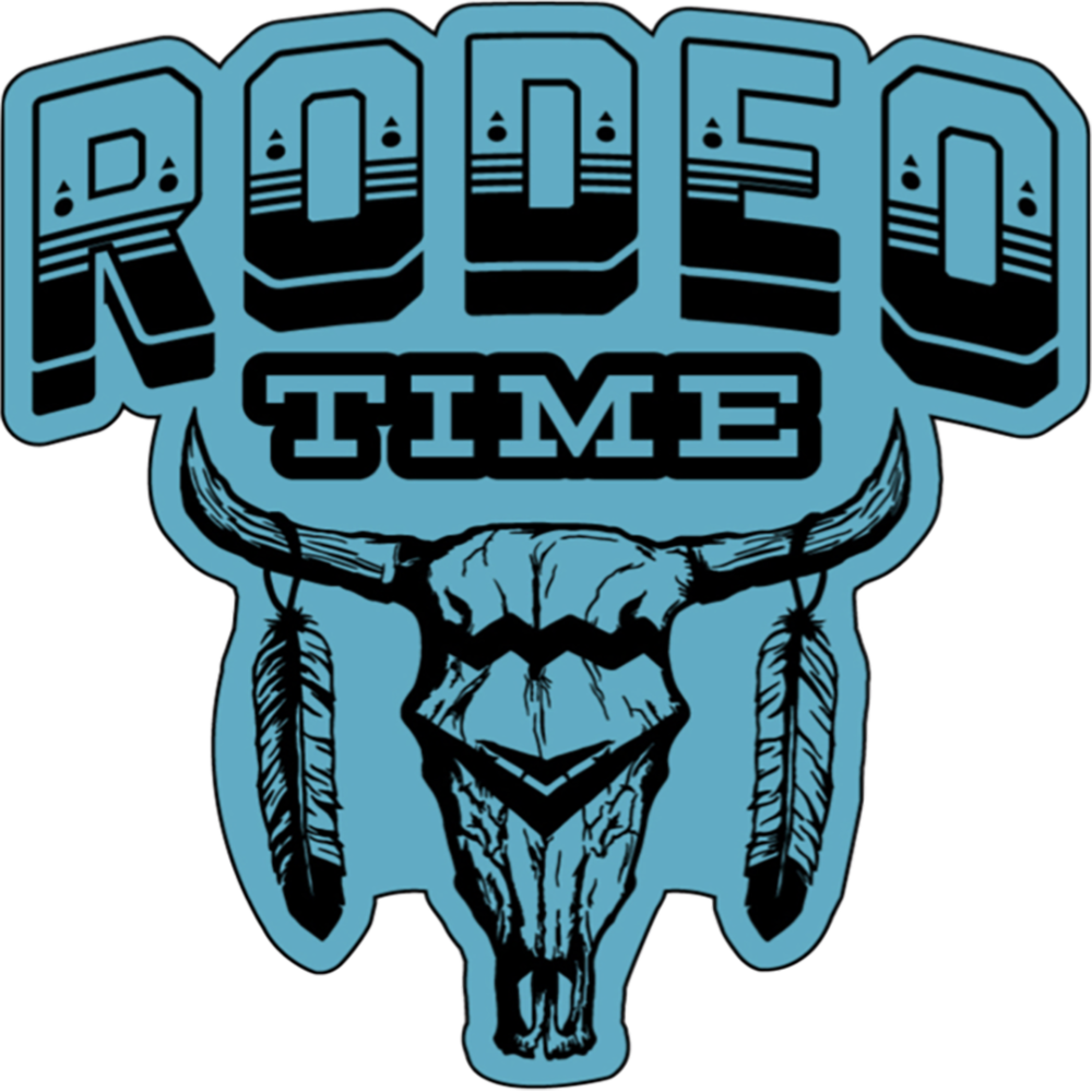 Rodeo Time Skull Decal