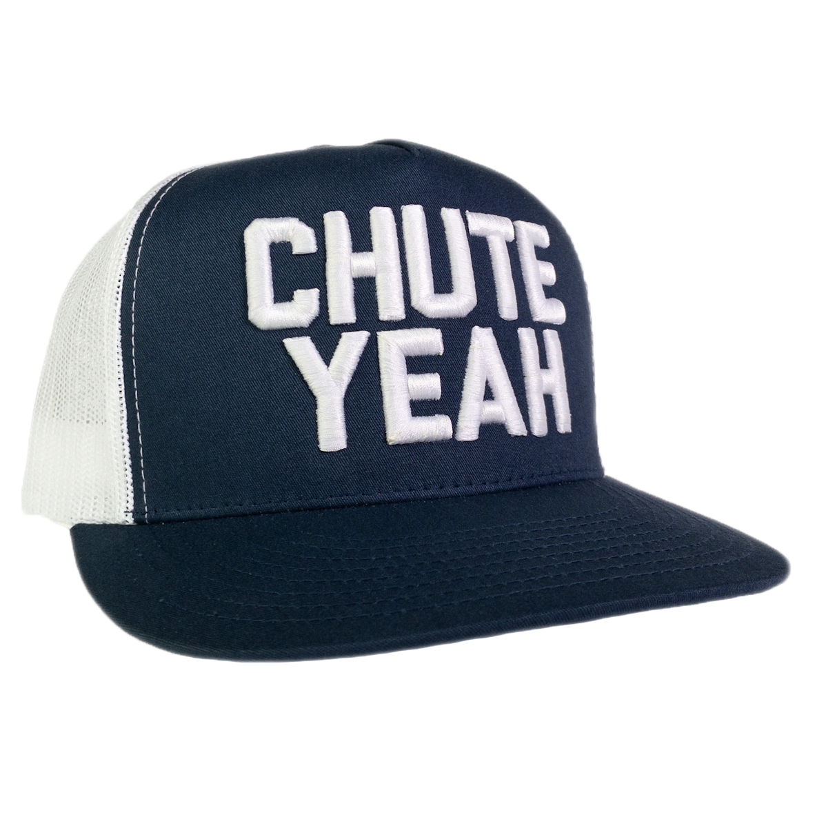 Chute Yeah Navy & White Meshback