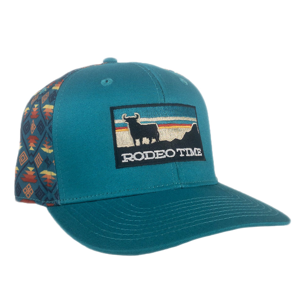 Sunset Santa Fe Back/Teal Flatbill